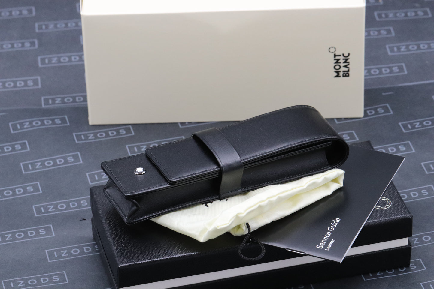 Montblanc Meisterstuck Two Pen Black Leather Pouch