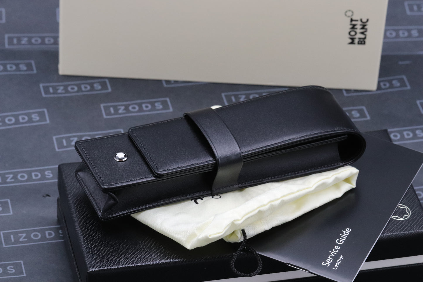 Montblanc Meisterstuck Two Pen Black Leather Pouch