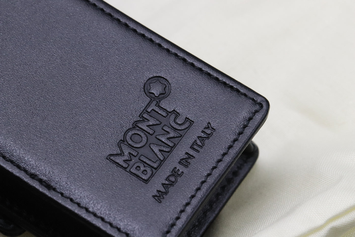 Montblanc Meisterstuck Two Pen Black Leather Pouch