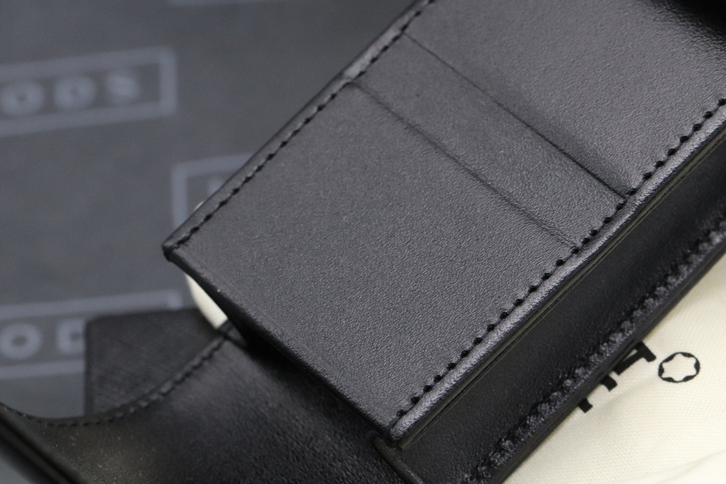 Montblanc Meisterstuck Two Pen Black Leather Pouch