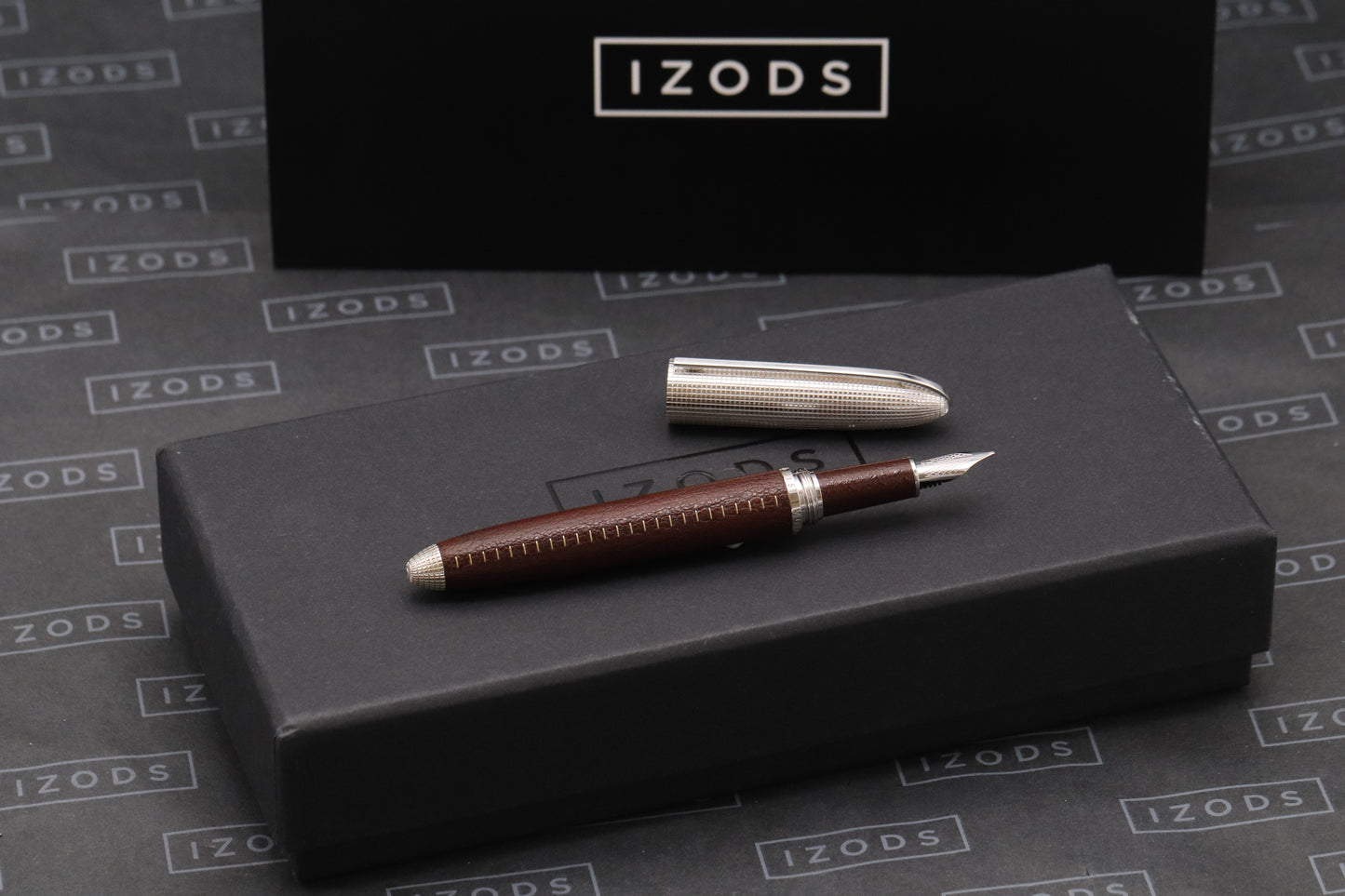 Louis Vuitton Doc Cuir Brown Leather Fountain Pen - Broad Nib