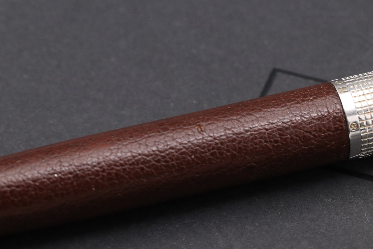 Louis Vuitton Doc Cuir Brown Leather Fountain Pen - Broad Nib