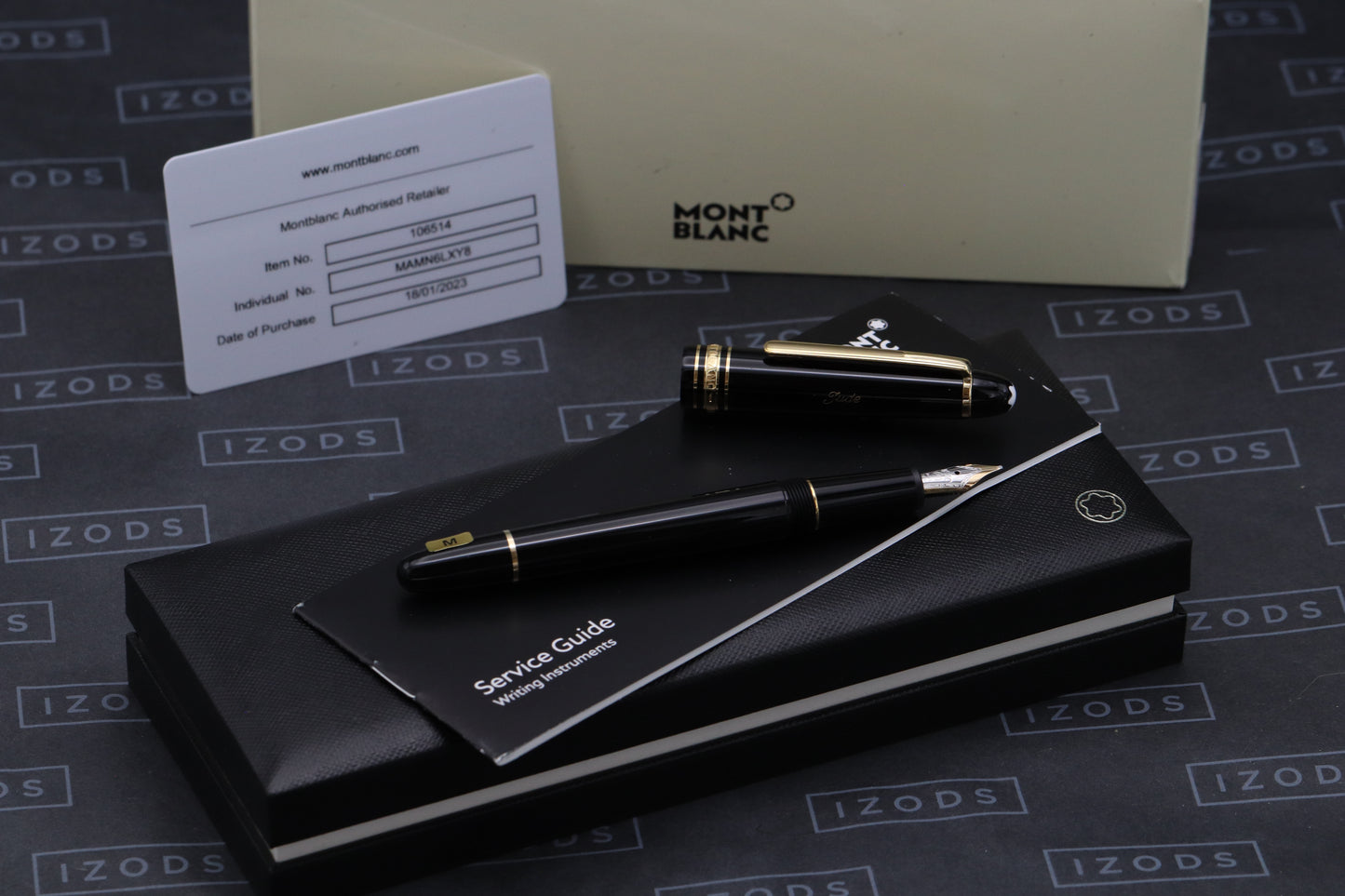 Montblanc Meisterstuck 145 Classique Gold Coated Fountain Pen - UNUSED - Engraved Cap