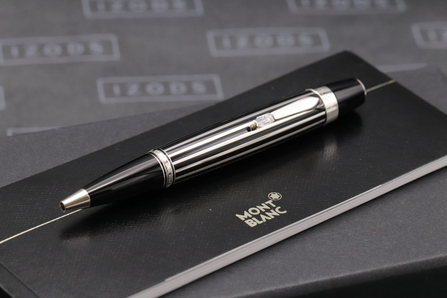 Montblanc Boheme Crystal Striped Platinum Coated Ballpoint Pen