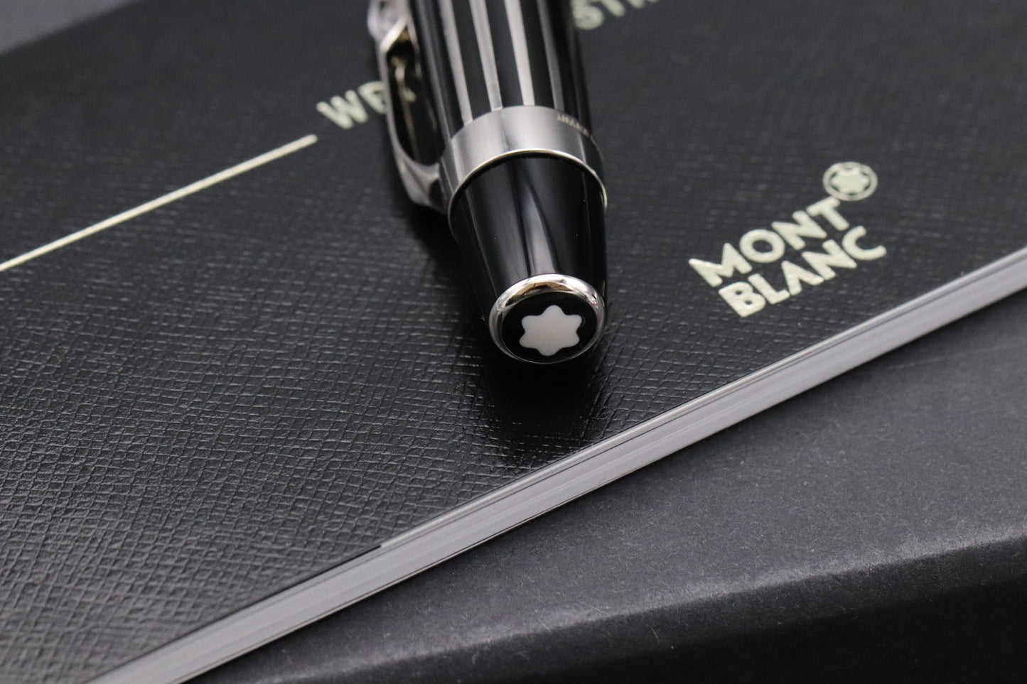 Montblanc Boheme Crystal Striped Platinum Coated Ballpoint Pen