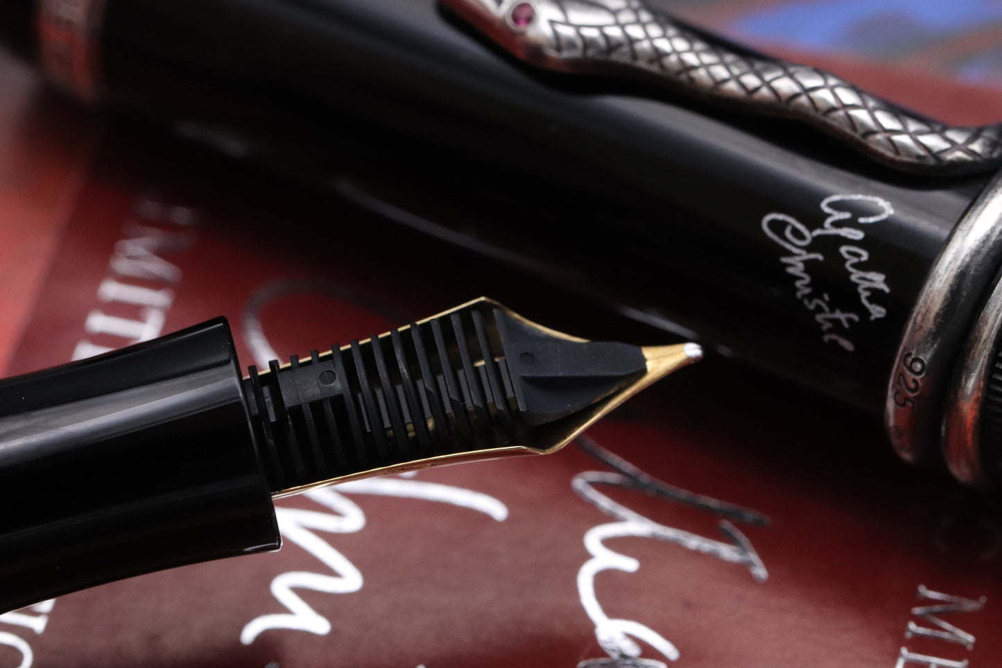 Montblanc Writers Edition Agatha Christie Sterling Silver Fountain Pen - Medium Nib