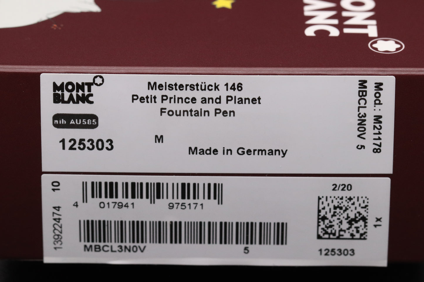 Montblanc Meisterstuck 146 LeGrand Le Petit Prince Planet Fountain Pen