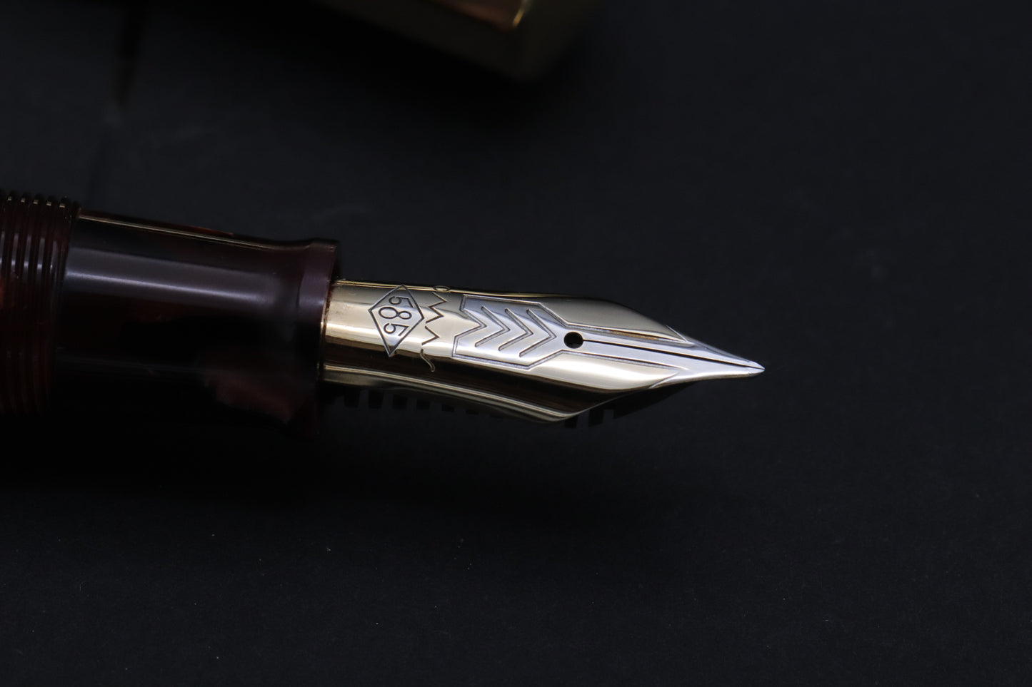 Omas Paragon Red Scarlet Celluloid Preziose Fountain Pen - Kodachi Nib Grind