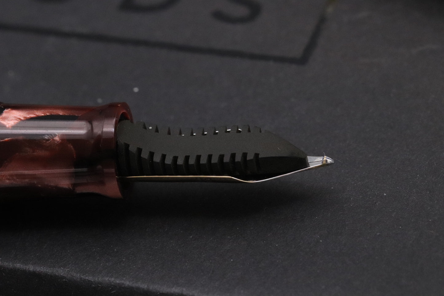 Omas Paragon Red Scarlet Celluloid Preziose Fountain Pen - Kodachi Nib Grind