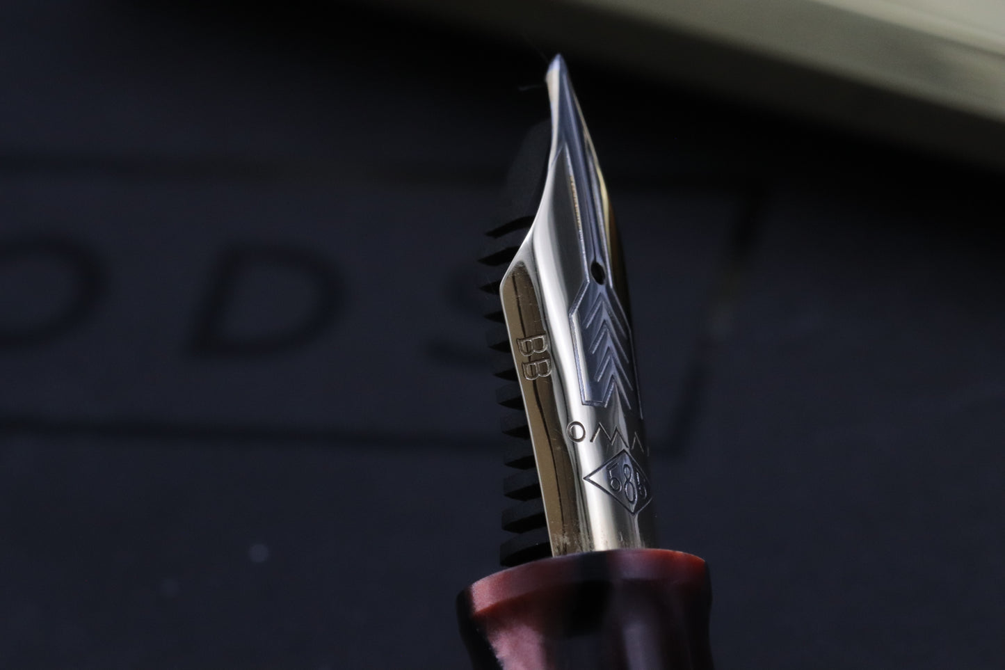 Omas Paragon Red Scarlet Celluloid Preziose Fountain Pen - Kodachi Nib Grind