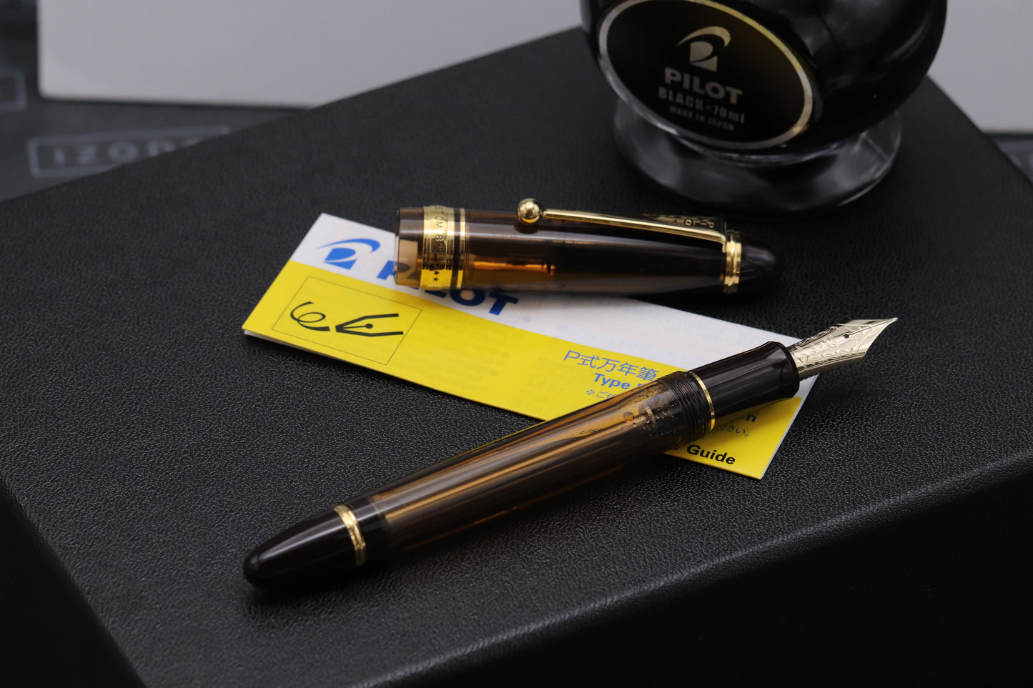 Pilot Custom 823 Amber Fountain Pen - INKED ONCE