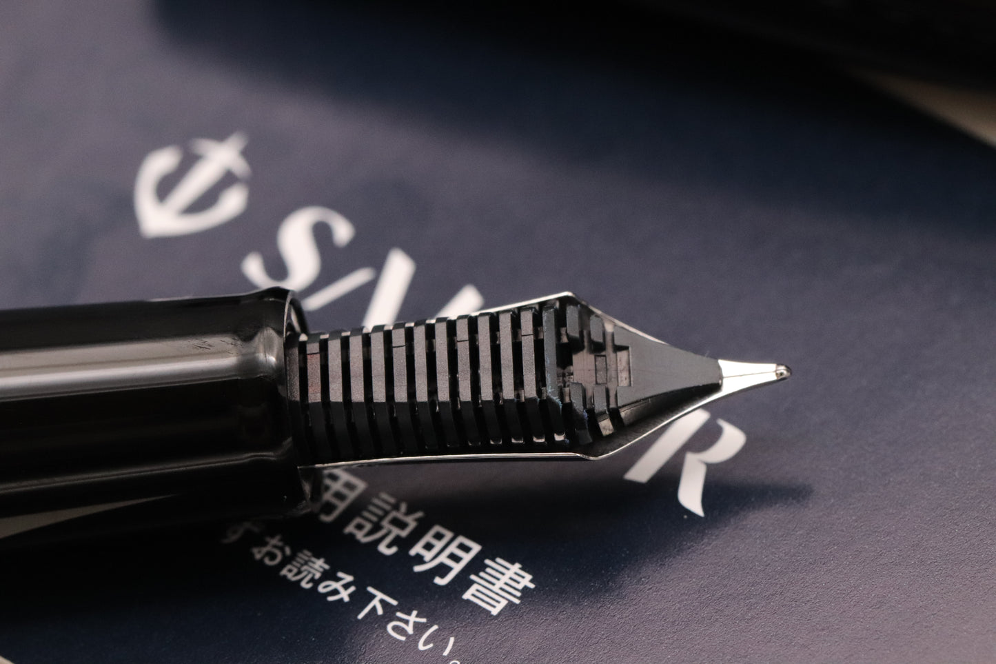 Sailor 1911L Black Rhodium Fountain Pen - 21k Medium Nib