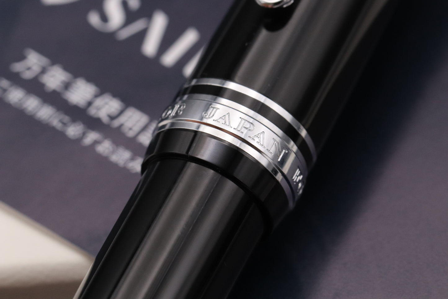 Sailor 1911L Black Rhodium Fountain Pen - 21k Medium Nib