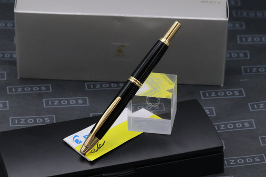 Pilot Capless Black Gold Fountain Pen - DIPPED - FM Nib