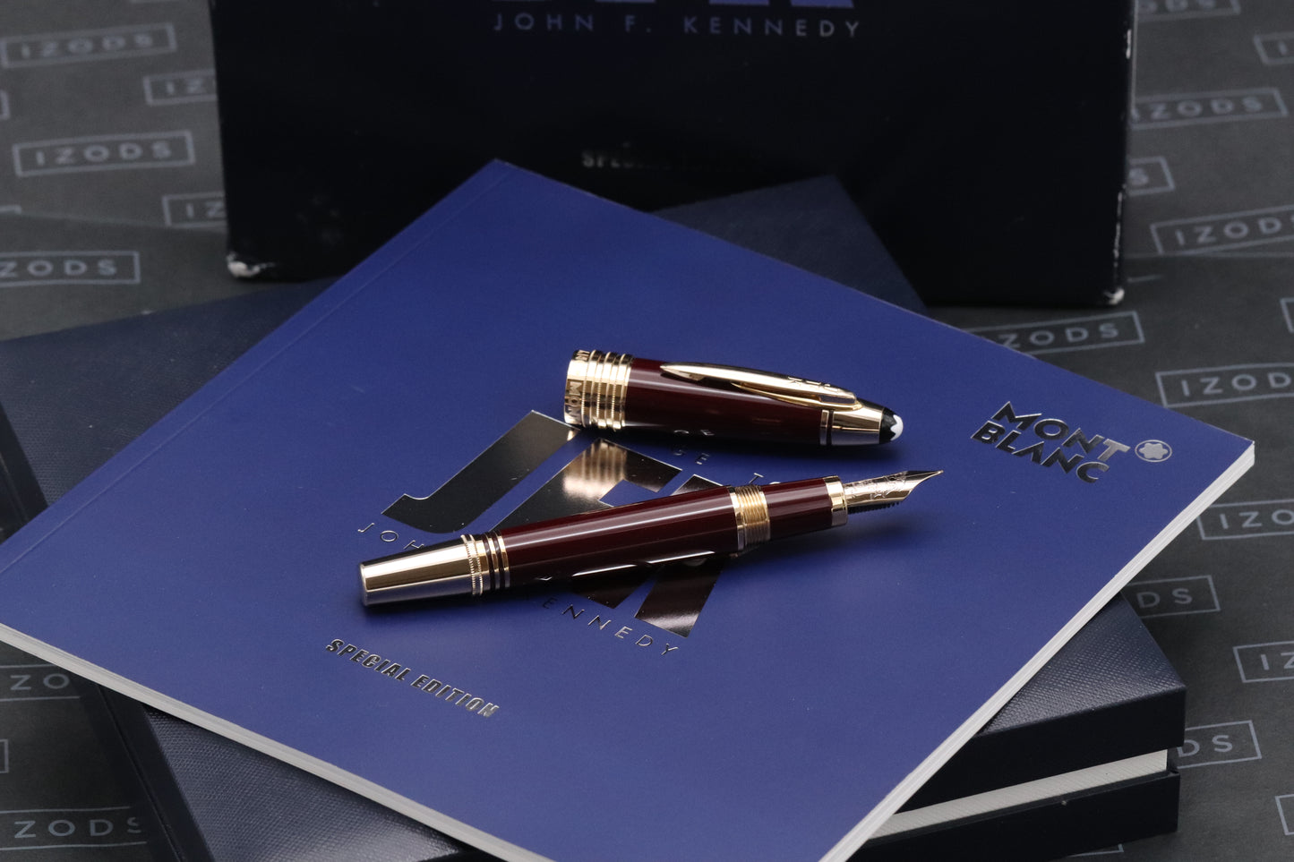 Montblanc Great Characters JFK Burgundy Fountain Pen - Serviced by MB Aug 2025