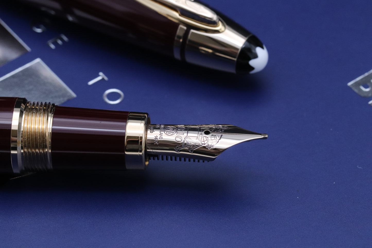 Montblanc Great Characters JFK Burgundy Fountain Pen - Serviced by MB Aug 2025