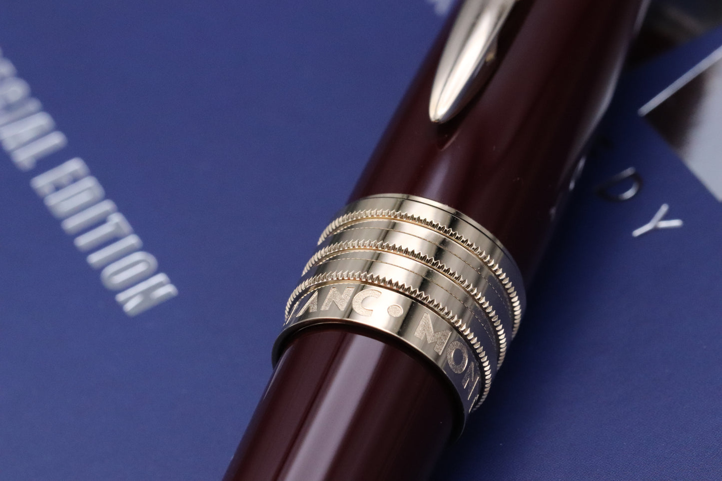 Montblanc Great Characters JFK Burgundy Fountain Pen - Serviced by MB Aug 2025