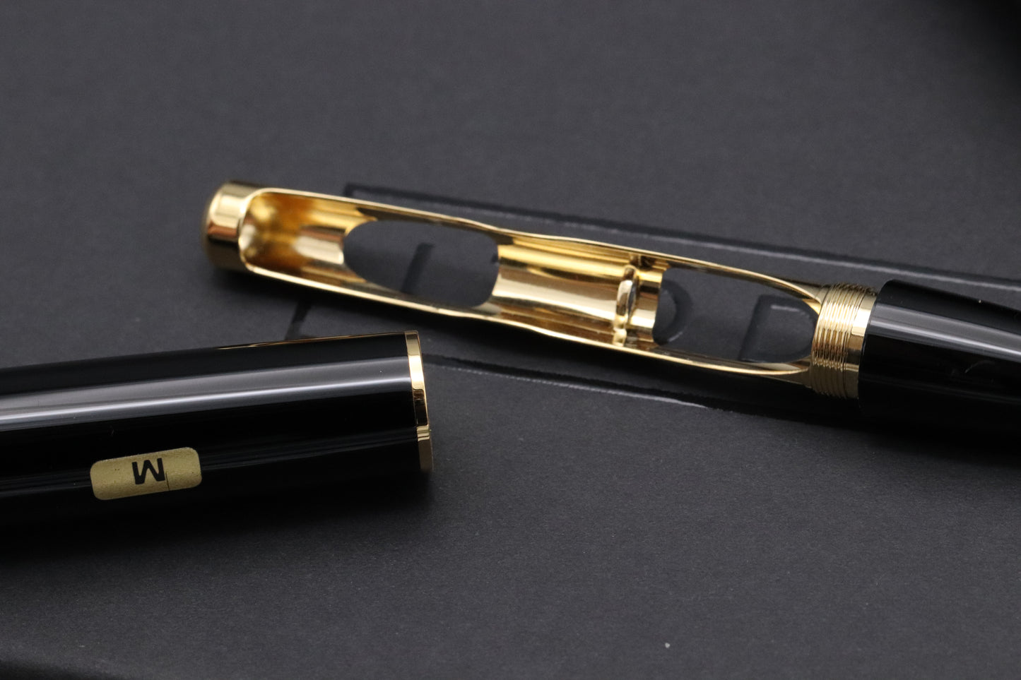 Montblanc Meisterstuck 147 Traveller Gold Coated Fountain Pen with Pouch