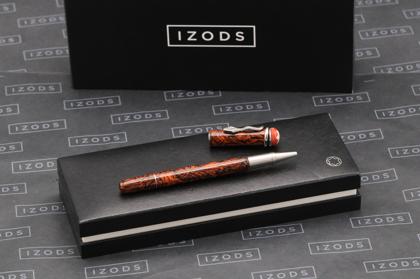 Montblanc Heritage Rouge et Noir Serpent Marble Rollerball / Fineliner Pen
