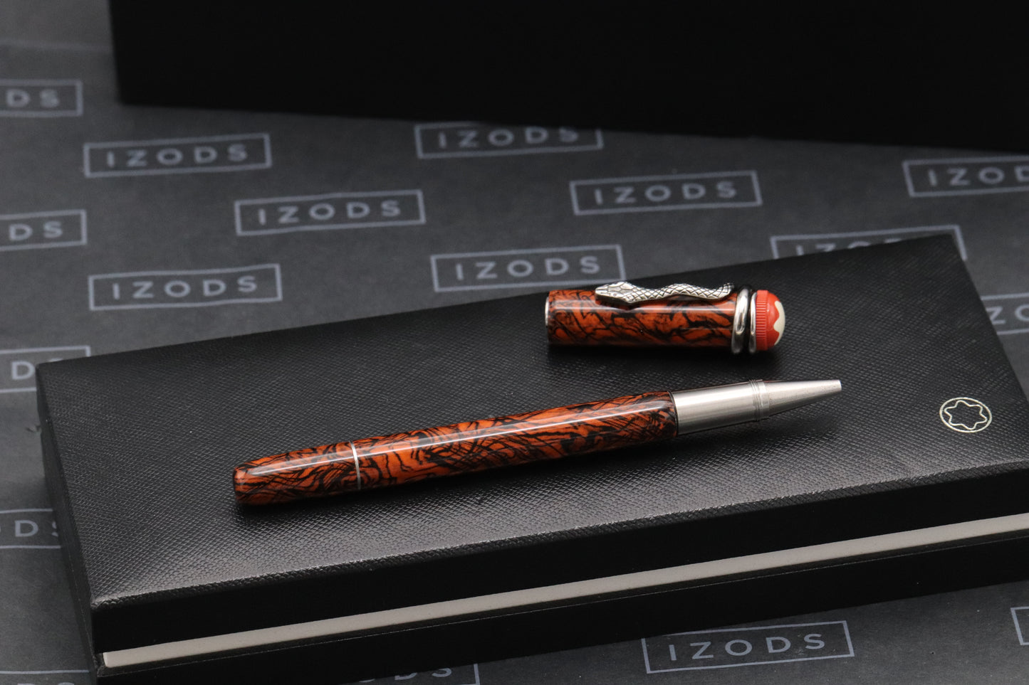 Montblanc Heritage Rouge et Noir Serpent Marble Rollerball / Fineliner Pen