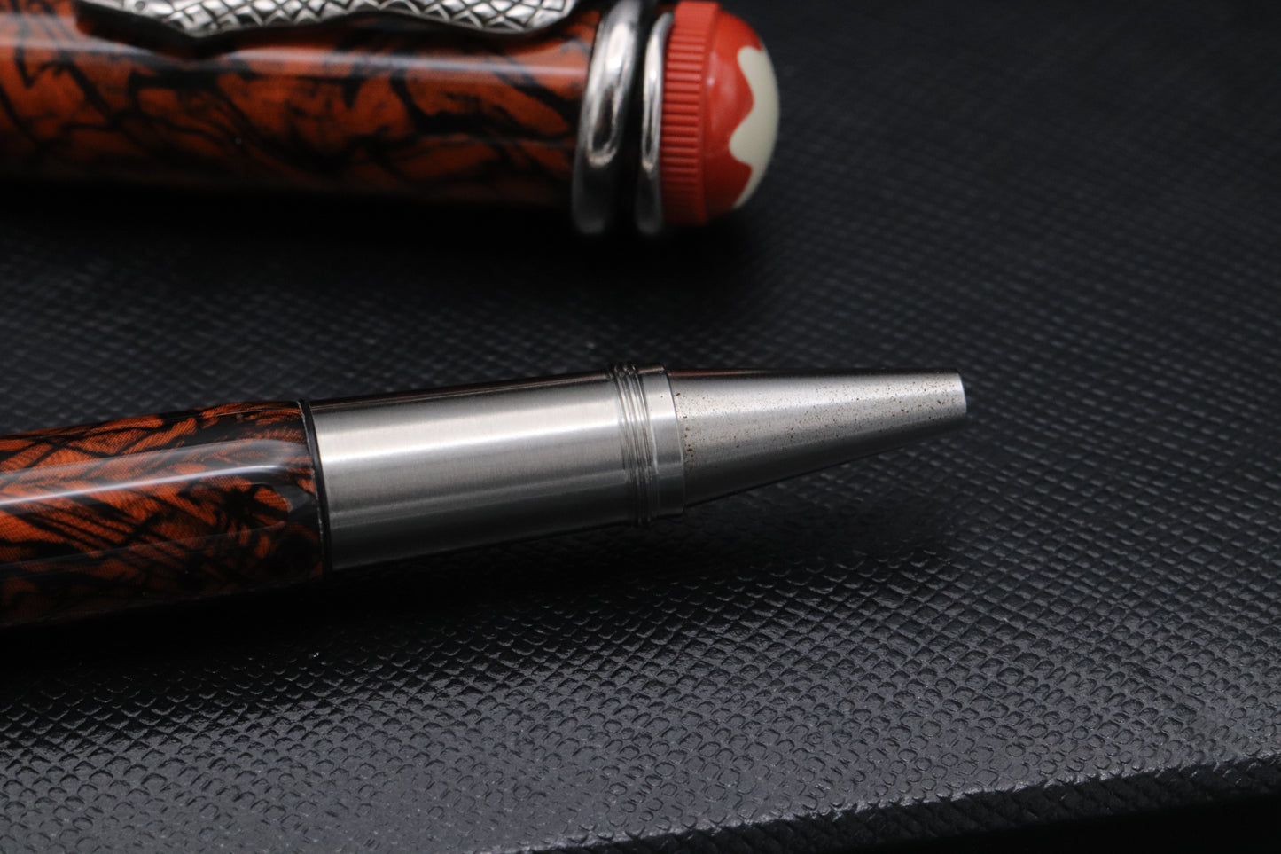 Montblanc Heritage Rouge et Noir Serpent Marble Rollerball / Fineliner Pen