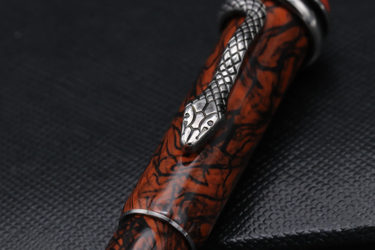 Montblanc Heritage Rouge et Noir Serpent Marble Rollerball / Fineliner Pen