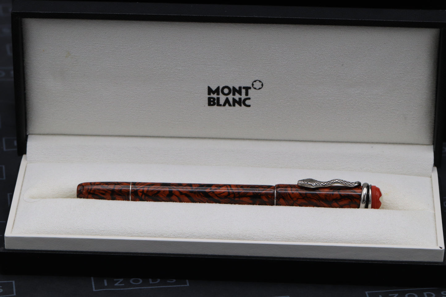 Montblanc Heritage Rouge et Noir Serpent Marble Rollerball / Fineliner Pen