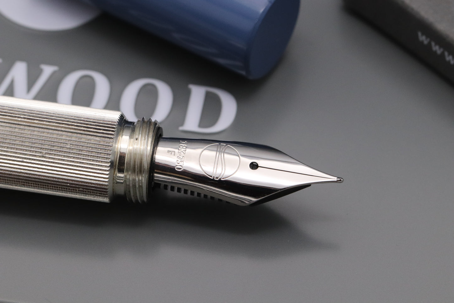 Elbwood PocketMaster Silver Ebonite LE50 Fountain Pen - 18k Fine Nib