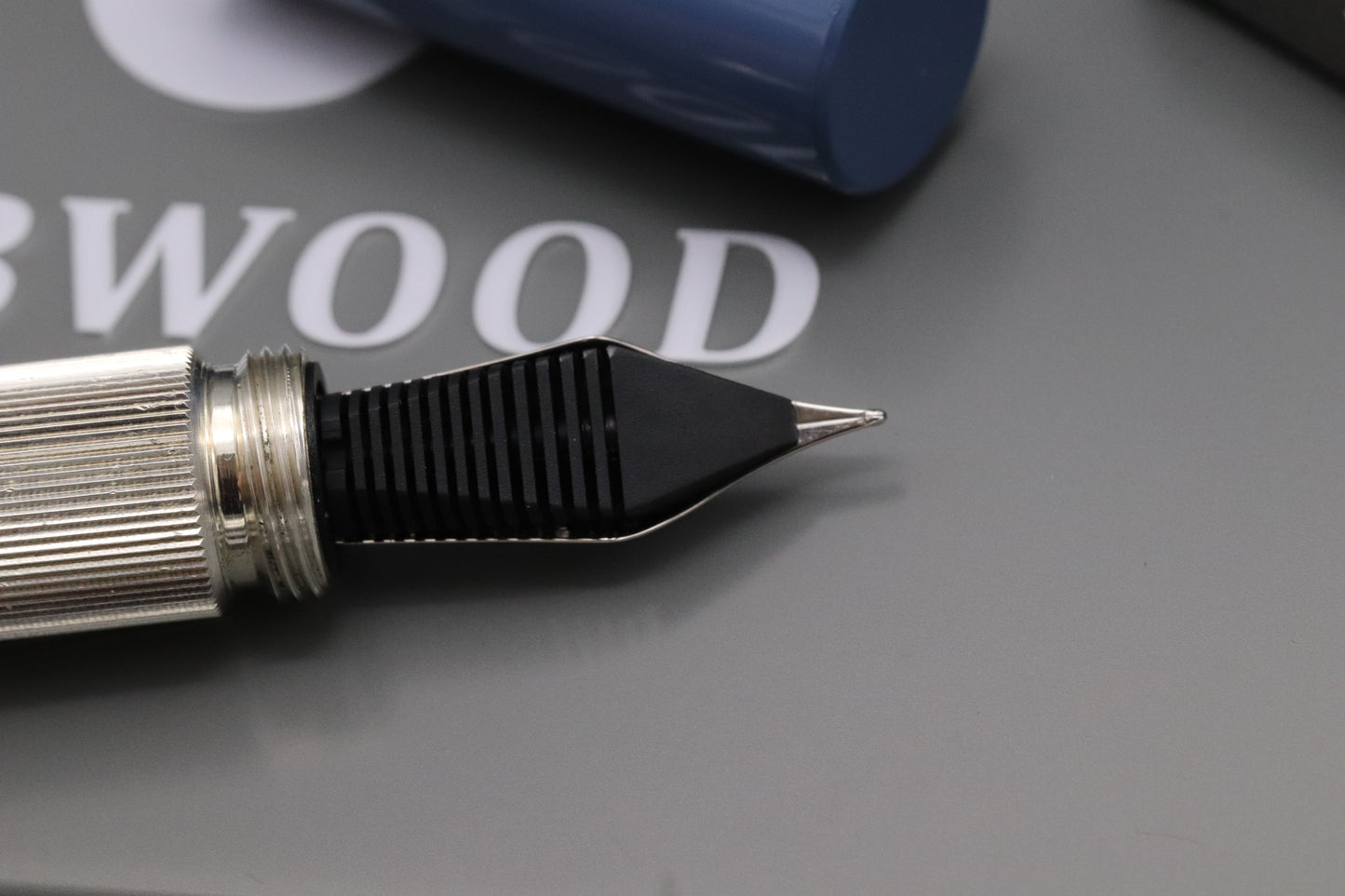 Elbwood PocketMaster Silver Ebonite LE50 Fountain Pen - 18k Fine Nib