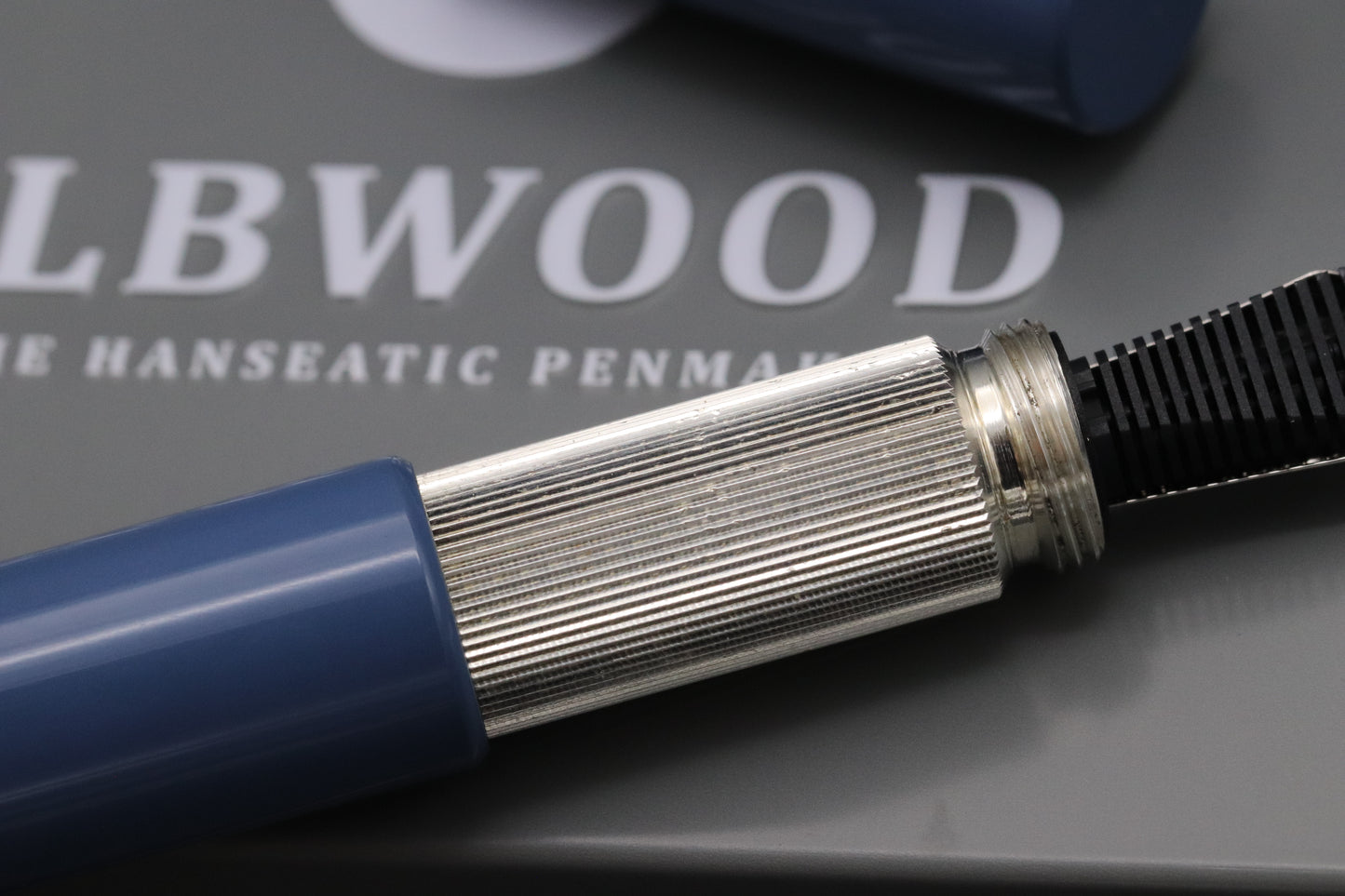 Elbwood PocketMaster Silver Ebonite LE50 Fountain Pen - 18k Fine Nib