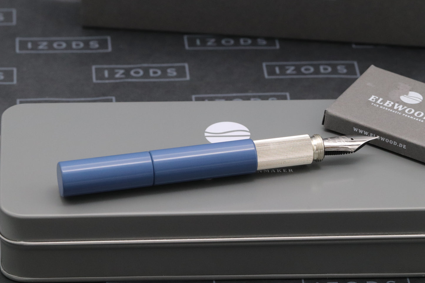 Elbwood PocketMaster Silver Ebonite LE50 Fountain Pen - 18k Fine Nib