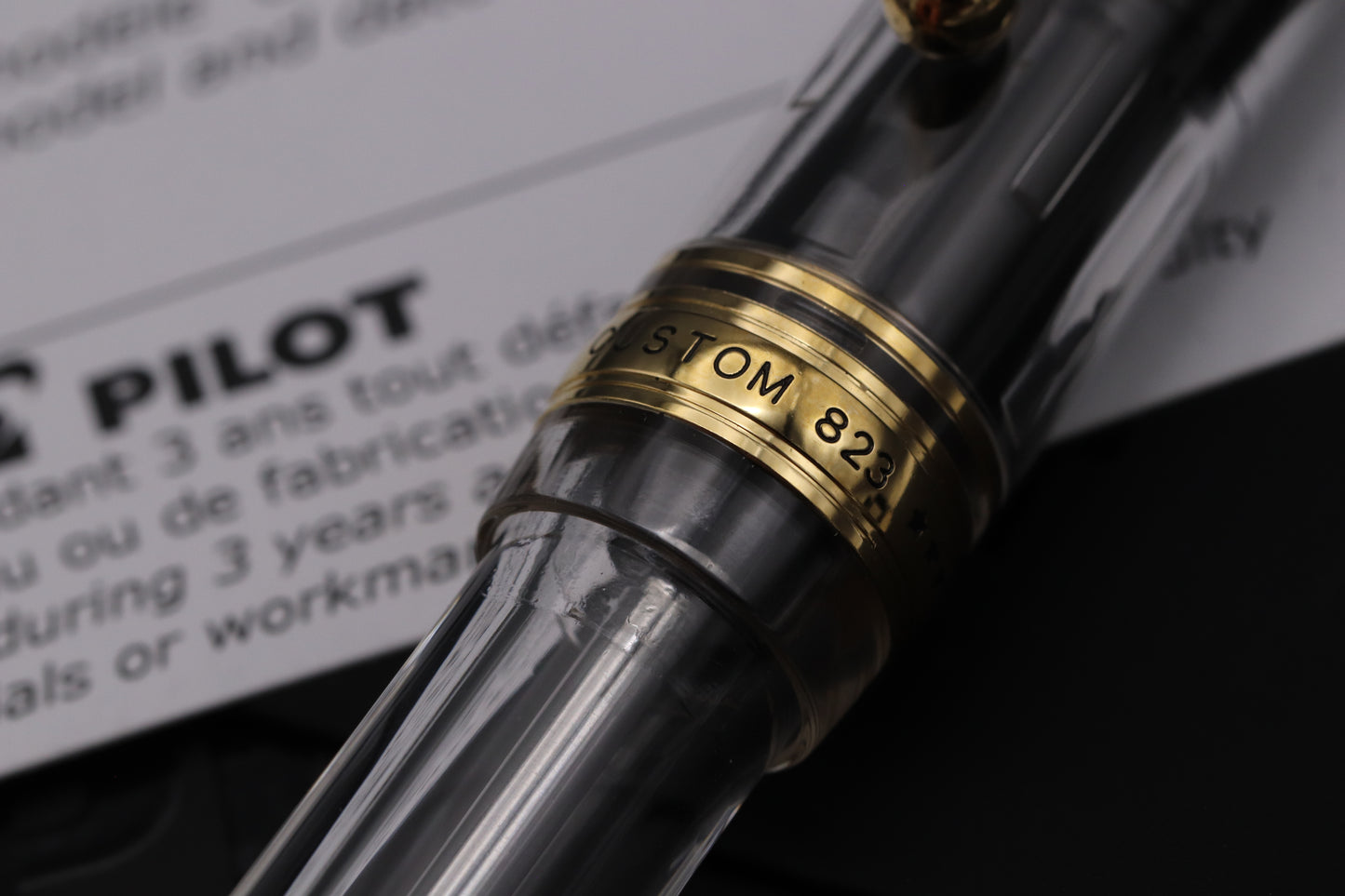 Pilot Custom 823 Clear Demonstrator Fountain Pen - UNUSED