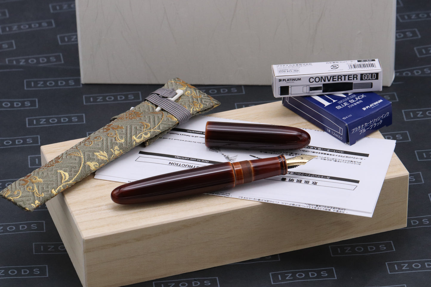 Nakaya D-17mm Portable Cigar Toki-Tamenuri Fountain Pen - UNUSED