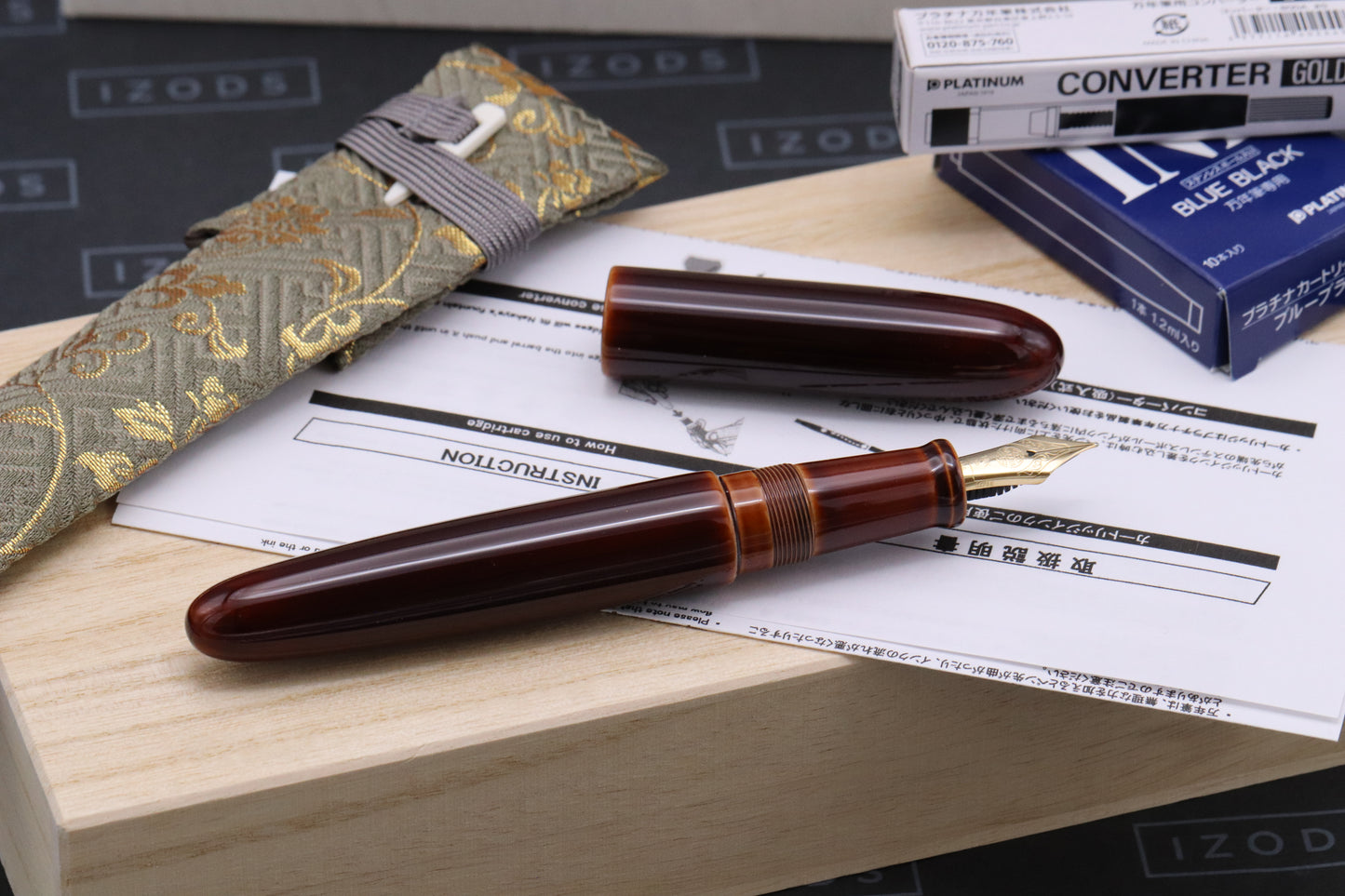 Nakaya D-17mm Portable Cigar Toki-Tamenuri Fountain Pen - UNUSED
