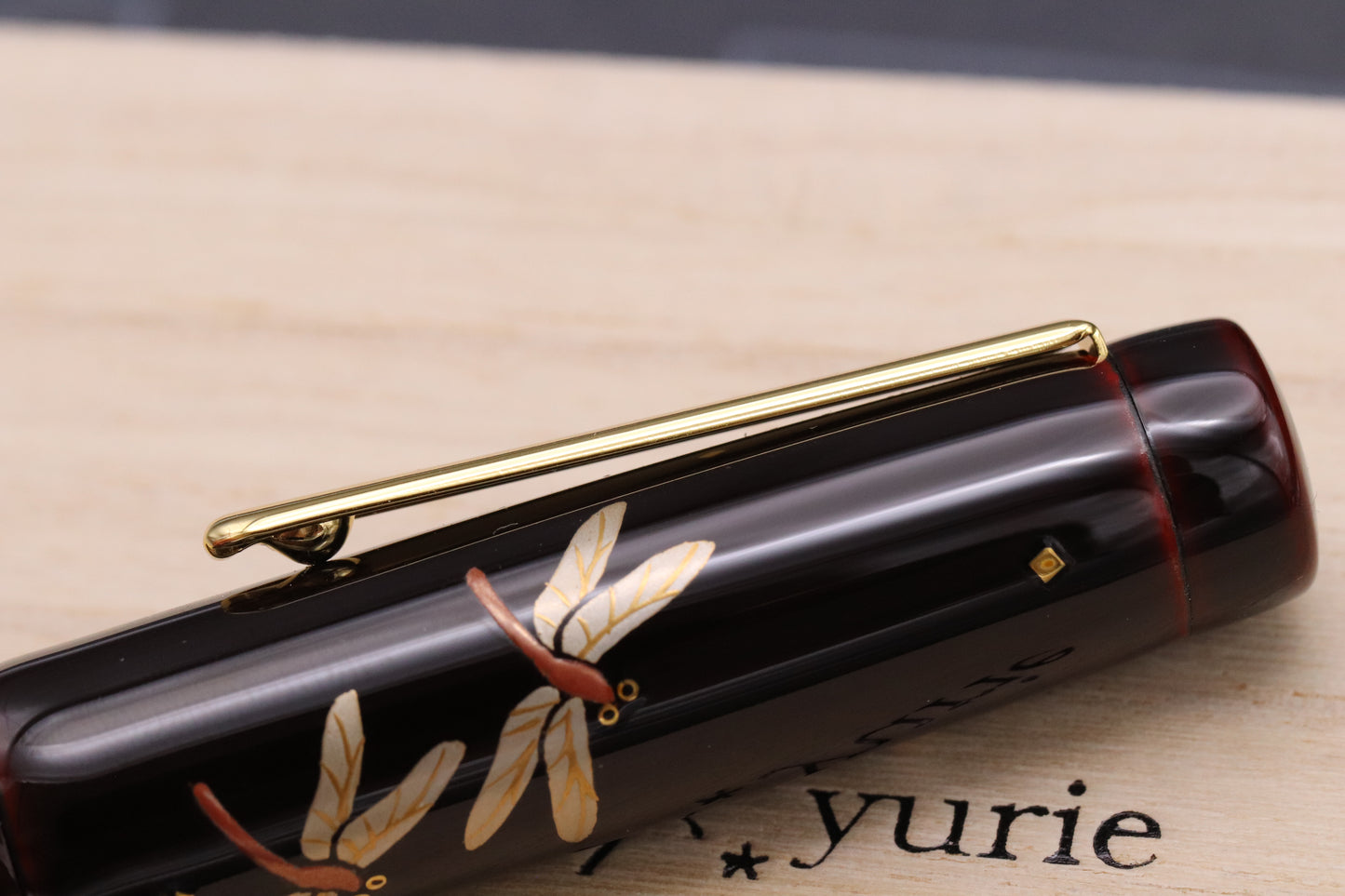 Yurie Style Move on Dragonfly Urushi Fountain Pen - Broad Nib - UNUSED