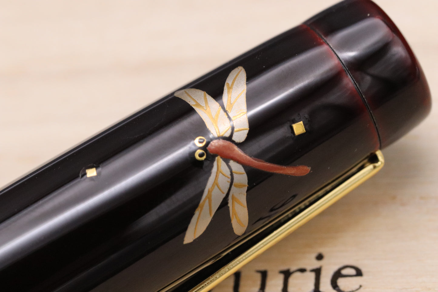 Yurie Style Move on Dragonfly Urushi Fountain Pen - Broad Nib - UNUSED