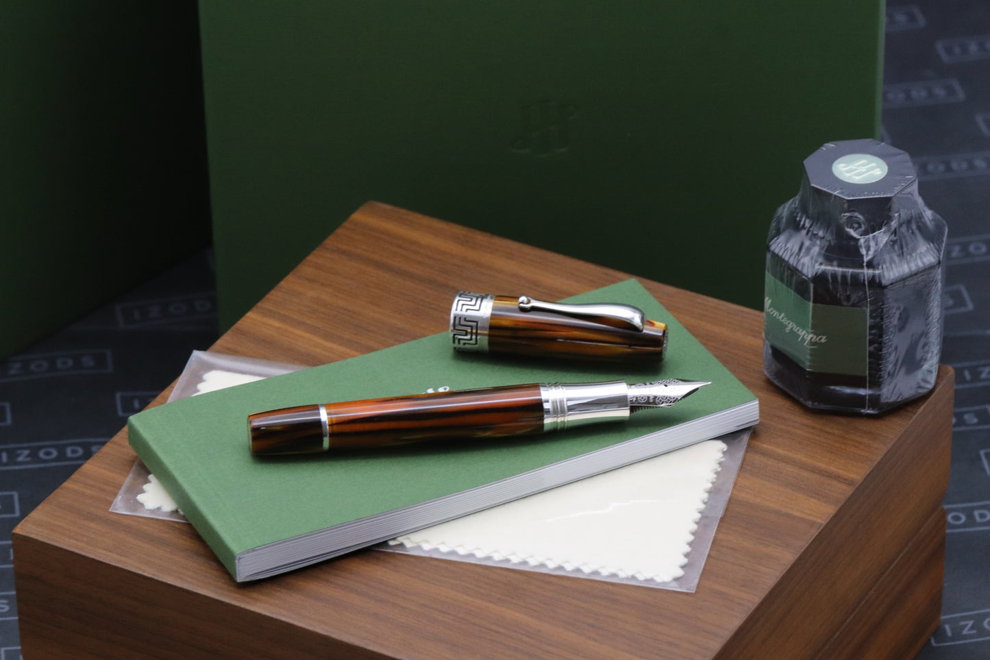 Montegrappa Extra 1930 Turtle Brown Celluloid Fountain Pen - Fine Nib - UNUSED