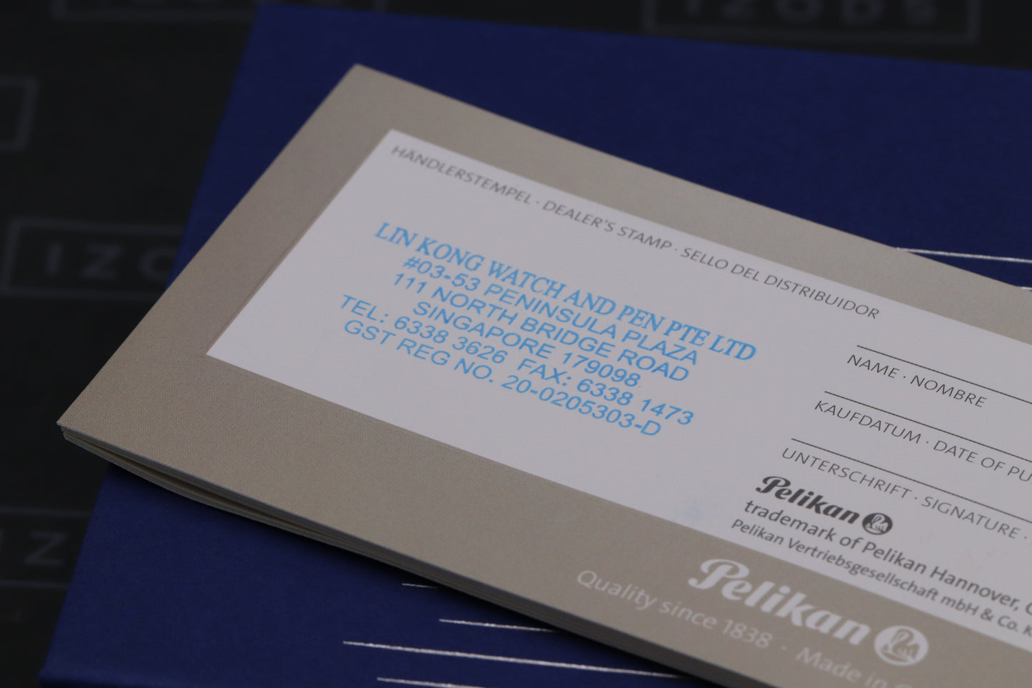 Pelikan Souveran M815 Metal Striped Blue Fountain Pen - EF Nib