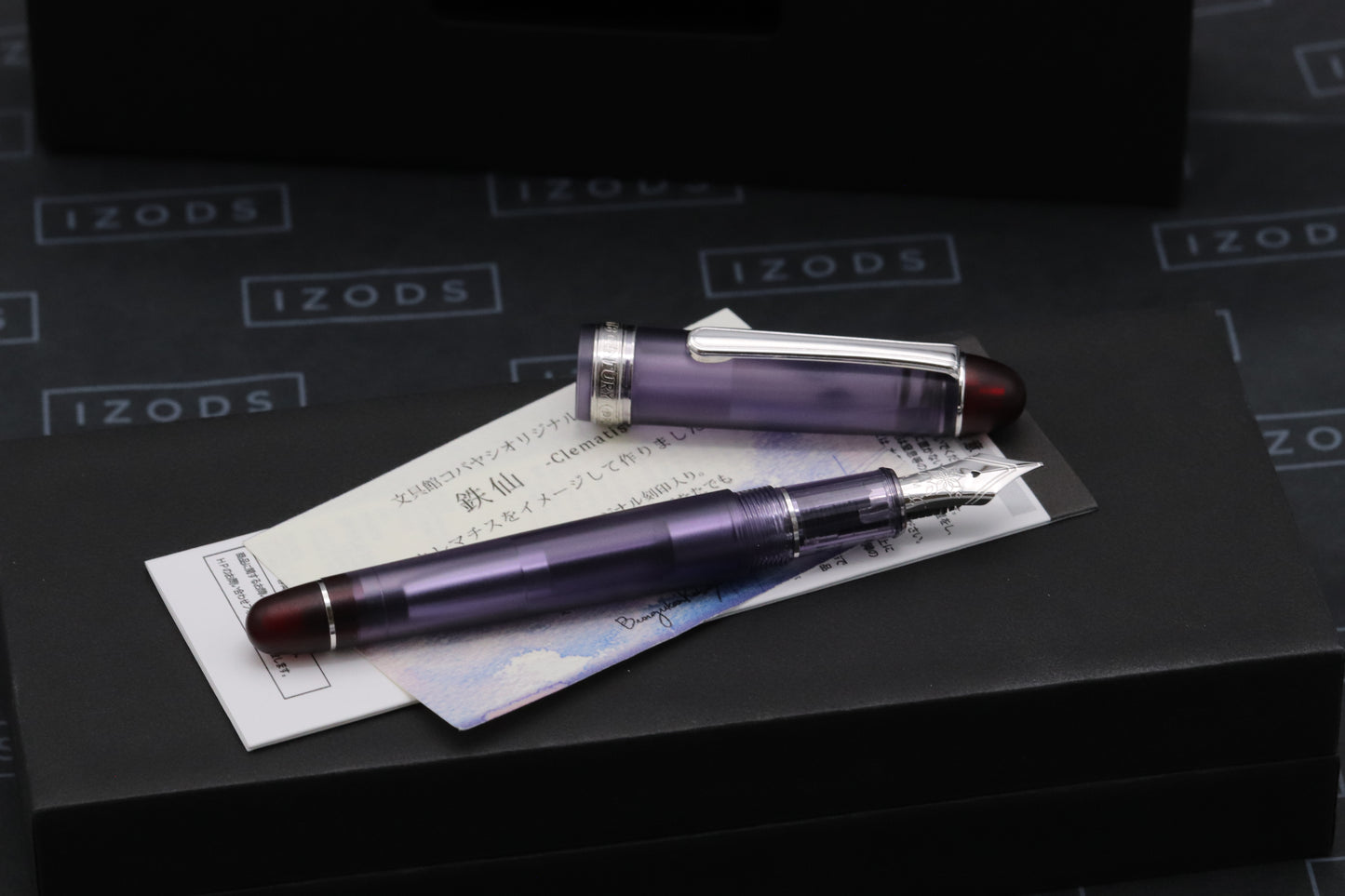 Platinum #3776 Century Bungukan Kobayashi Clematis Fountain Pen - DIPPED