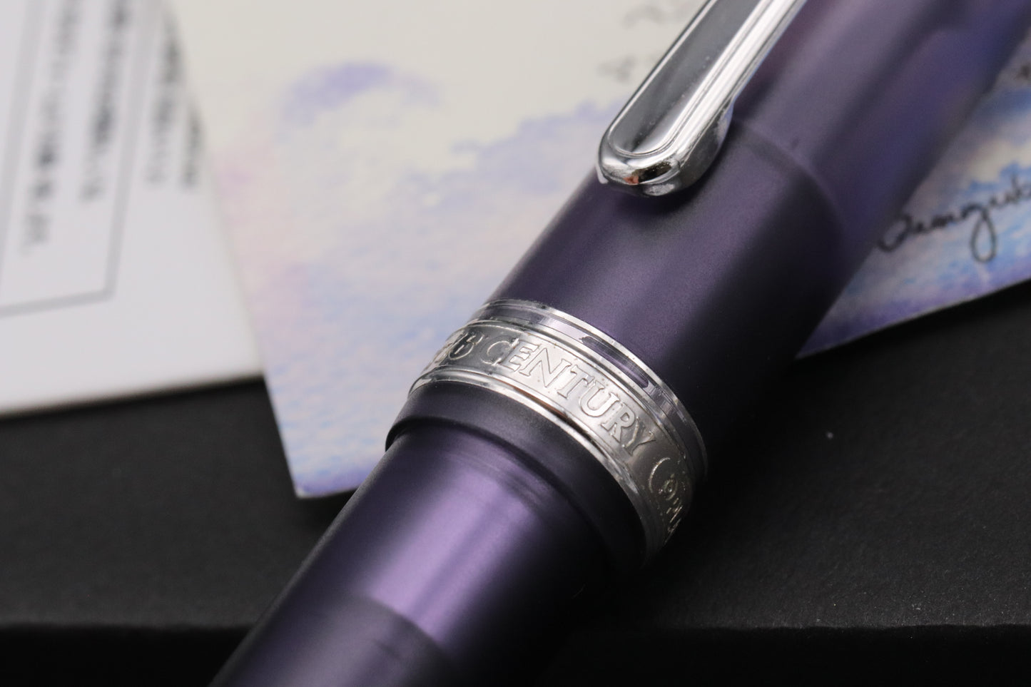 Platinum #3776 Century Bungukan Kobayashi Clematis Fountain Pen - DIPPED