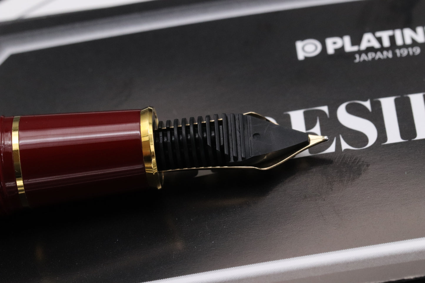 Platinum President Red Fountain Pen - DIPPED