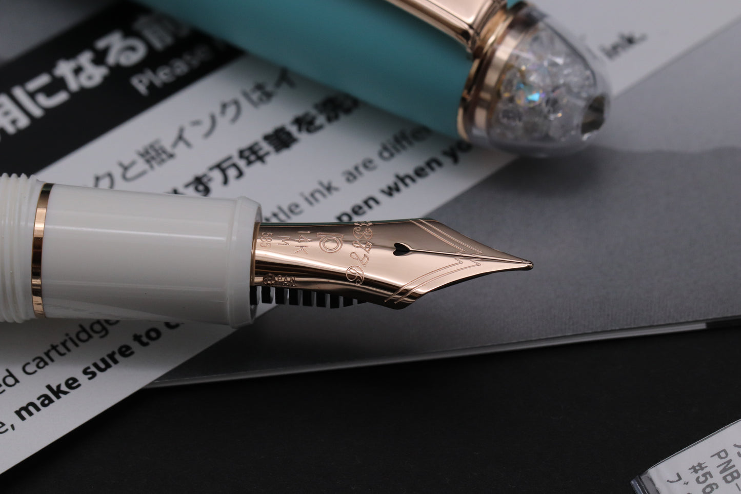 Platinum #3776 Century Shape of Heart Bluebird LE2000 Fountain Pen - UNUSED