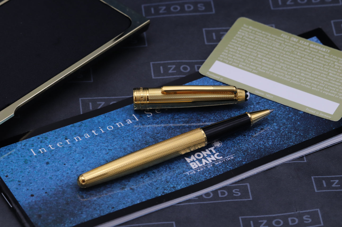 Montblanc Meisterstück 163 Classique Vermeil Barley Rollerball / Fineliner Pen