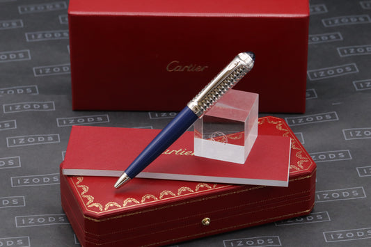 Cartier R de Cartier Blue Palladium Ballpoint Pen