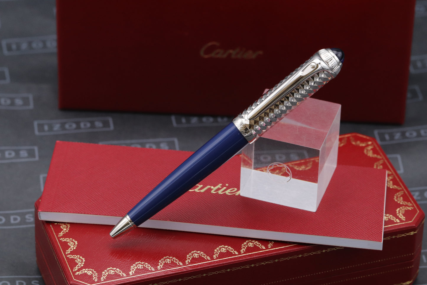 Cartier R de Cartier Blue Palladium Ballpoint Pen