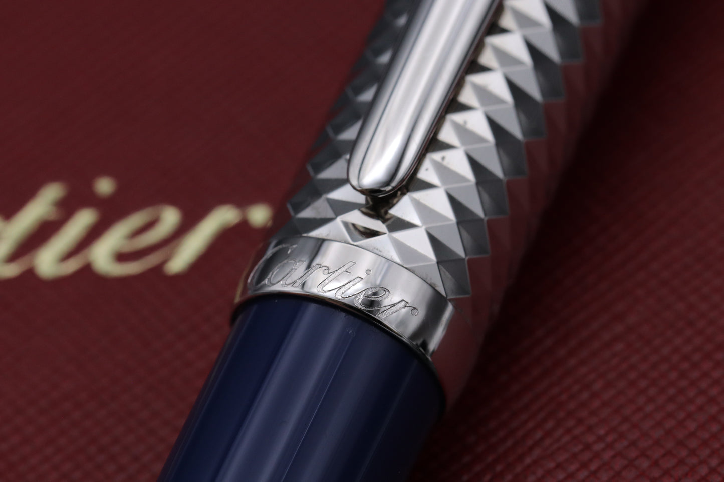 Cartier R de Cartier Blue Palladium Ballpoint Pen
