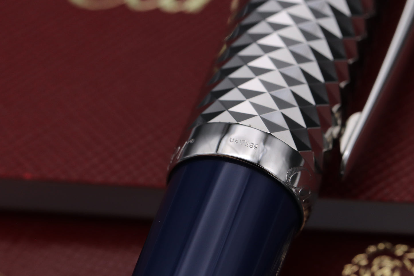 Cartier R de Cartier Blue Palladium Ballpoint Pen