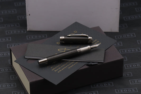 Parker Duofold Centennial Prestige Black Ruthenium Chevron Fountain Pen