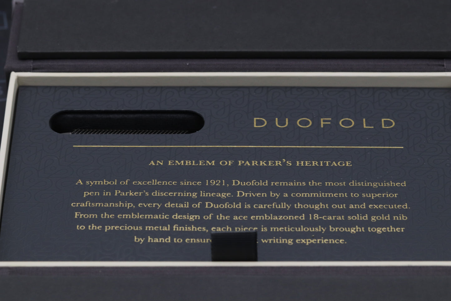 Parker Duofold Centennial Prestige Black Ruthenium Chevron Fountain Pen