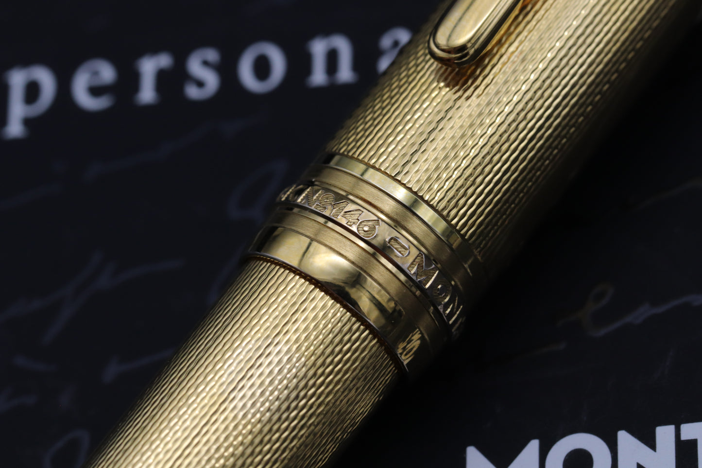 Montblanc Meisterstück 146 LeGrand Vermeil Barley Fountain Pen - Broad Nib
